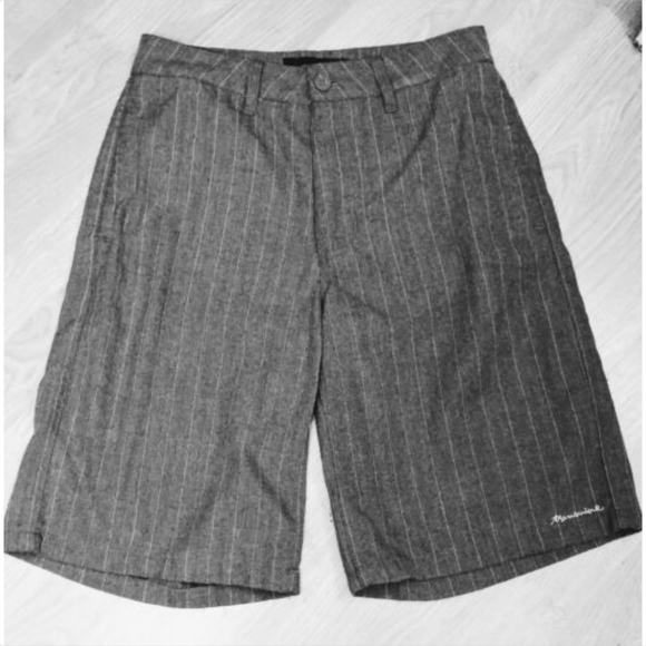Transnine Mens Pinstripe Shorts 30 Skateboard Gray Warm